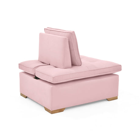 Set x 2 Poltronas Ventury Rosa y Matiz Caoba 83x86cm de Dos Puestos y Sin Apoya Brazos - SOFAS Y POLTRONAS | Bylmo