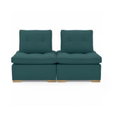 Set x 2 Poltronas Ventury Petróleo y Matiz Caoba 83x86cm de Dos Puestos y Sin Apoya Brazos - SOFAS Y POLTRONAS | Bylmo
