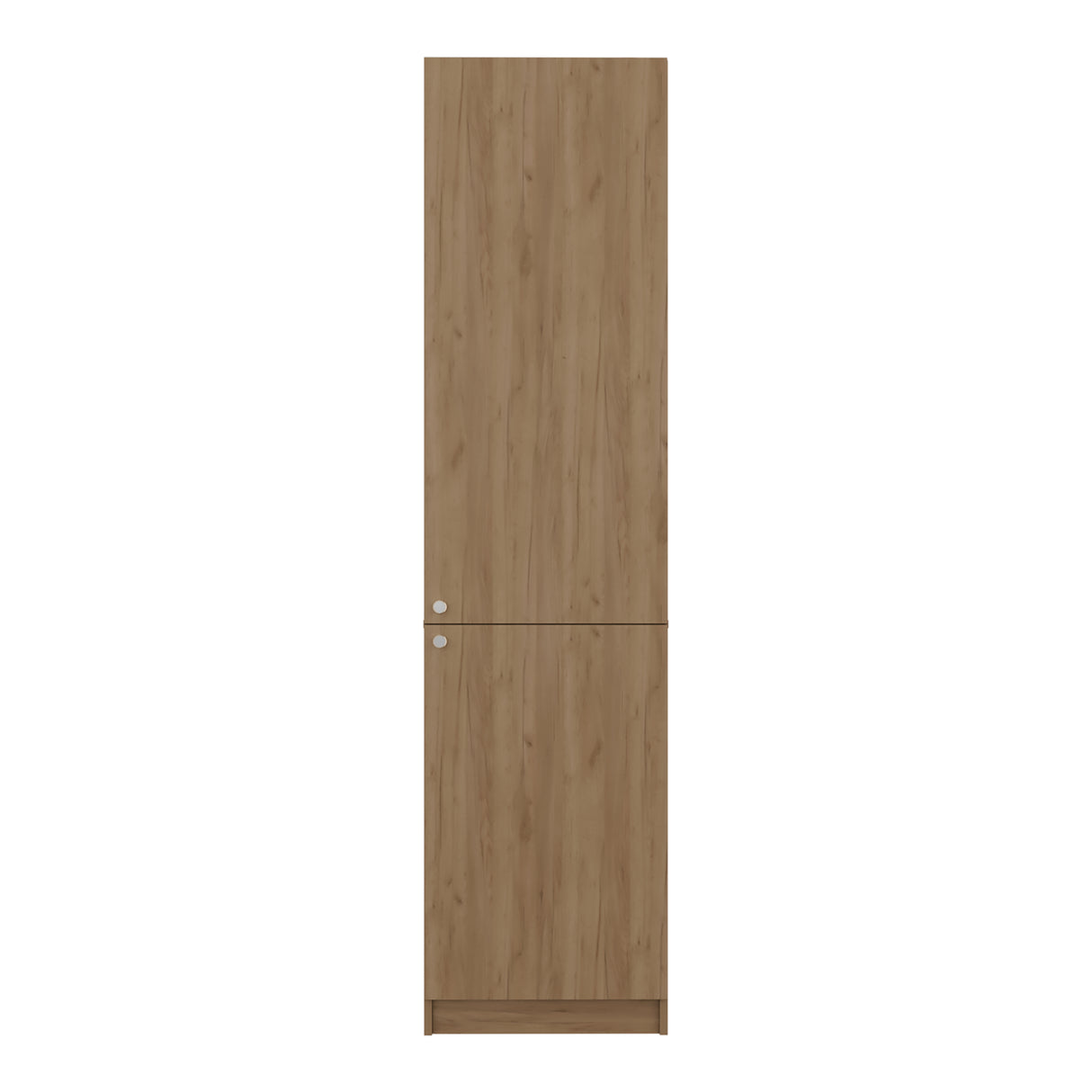 Estantería Home Fresno y Blanco 45x180.6cm Rectangular con Tres Entrepaños y Dos Puertas - BIBLIOTECAS Y ESTANTERIAS | Bylmo