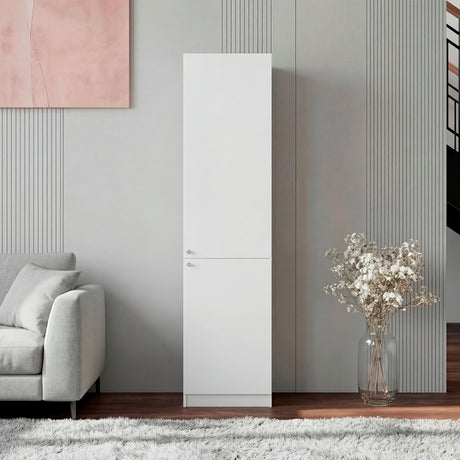 Estantería Home Blanco 45x180.6cm Rectangular con Tres Entrepaños y Dos Puertas - BIBLIOTECAS Y ESTANTERIAS | Bylmo