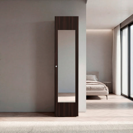 Closet Home Dreams Nogal 40x170cm con Una Puerta y con Espejo - CLOSETS | Bylmo