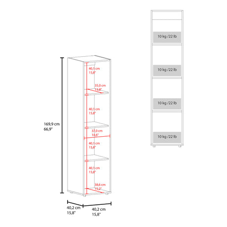 Closet Home Dreams Wengue 40x170cm con Una Puerta y con Espejo - CLOSETS | Bylmo