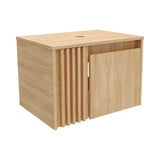 Mueble para Lavamanos Nori Miel 60x41.5cm Flotante Individual sin Lavamanos con Un Cajón y Dos Puertas - MUEBLES PARA LAVAMANOS | Bylmo