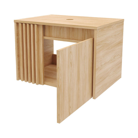 Mueble para Lavamanos Nori Miel 60x41.5cm Flotante Individual sin Lavamanos con Un Cajón y Dos Puertas - MUEBLES PARA LAVAMANOS | Bylmo