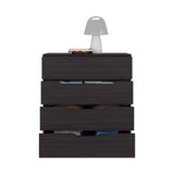 Cajonera Zoe Wengue 80x89.1cm de Cuatro Hileras con Cuatro Cajones - CAJONERAS Y COMODAS | Bylmo