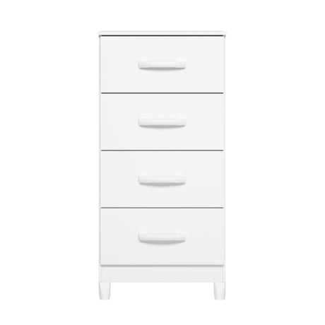 Cómoda Mobi Blanco 50x105cm de Cuatro Hileras con Cuatro Cajones - CAJONERAS Y COMODAS | Bylmo