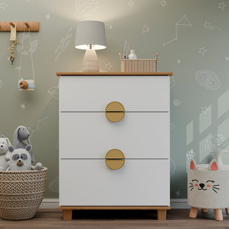 Cómoda Multi Blanco 72x92cm de Cuatro Hileras con Cuatro Cajones - CAJONERAS Y COMODAS | Bylmo