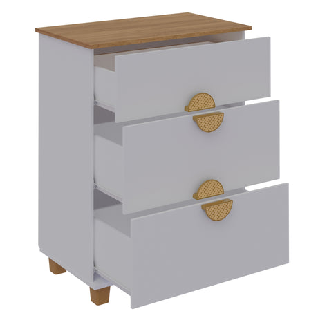 Cómoda Multi Blanco 72x92cm de Cuatro Hileras con Cuatro Cajones - CAJONERAS Y COMODAS | Bylmo