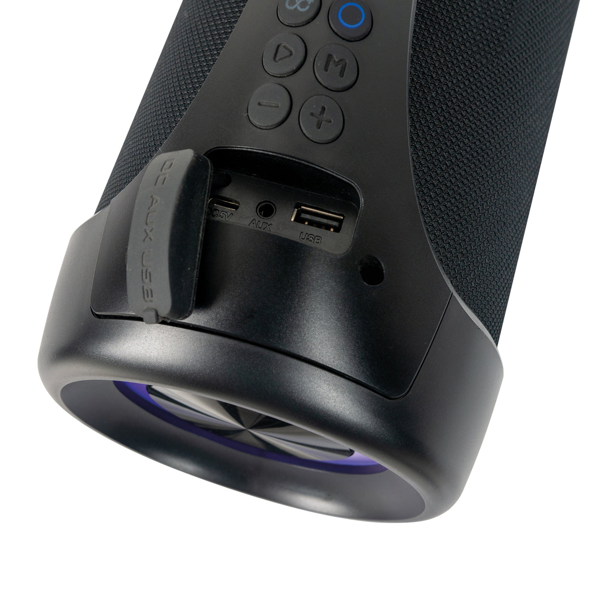 Parlante Portátil Challenger Negro y Azul 14.4x18.7cm Portatil con Conexión Bluetooth - PARLANTES | Bylmo
