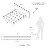 Base Cama Verona Gales y Wengue 212x71cm para Cama Doble 140 X 200 Cm con Cabecero - CAMAS | Bylmo