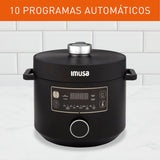 Olla Multifuncional Imusa Multichef Negro 33.6x28.7cm de 3 Litros con Temporizador y Pantalla Digital - OLLAS MULTIFUNCIONALES | Bylmo