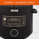 Olla Multifuncional Imusa Multichef Negro 33.6x28.7cm de 3 Litros con Temporizador y Pantalla Digital - OLLAS MULTIFUNCIONALES | Bylmo