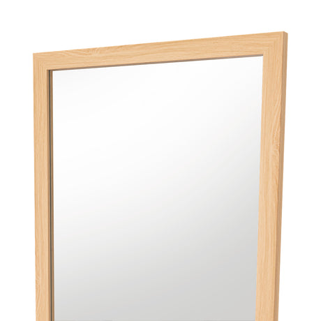 Espejo de Pared Marruecos Roble 45x130cm Rectangular con Marco En Poliestireno - ESPEJOS DE PARED | Bylmo