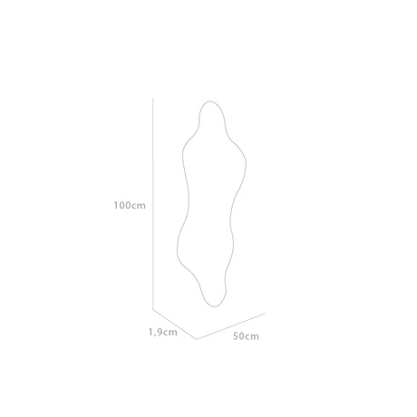 Espejo de Pared Dominic 50x100cm Asimetrico Flotado sin Marco - ESPEJOS DE PARED | Bylmo