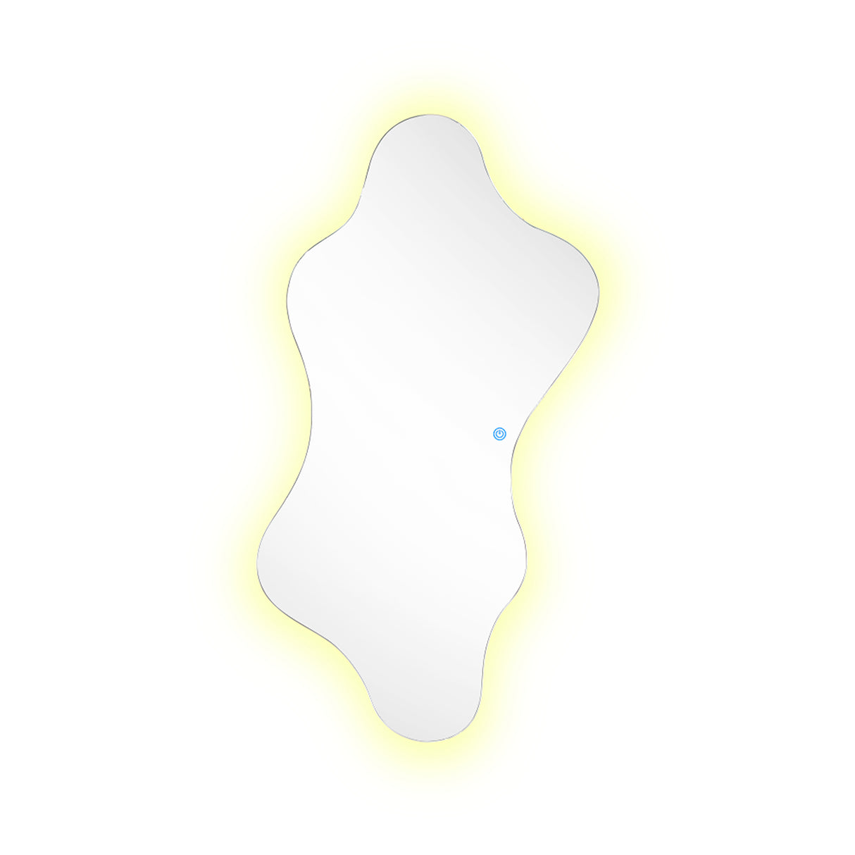 Espejo de Pared Dominic 50x100cm Asimetrico Flotado sin Marco con Luz Led Touch - ESPEJOS DE PARED | Bylmo