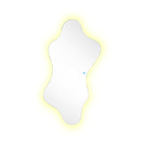 Espejo de Pared Dominic 50x100cm Asimetrico Flotado sin Marco con Luz Led Touch - ESPEJOS DE PARED | Bylmo