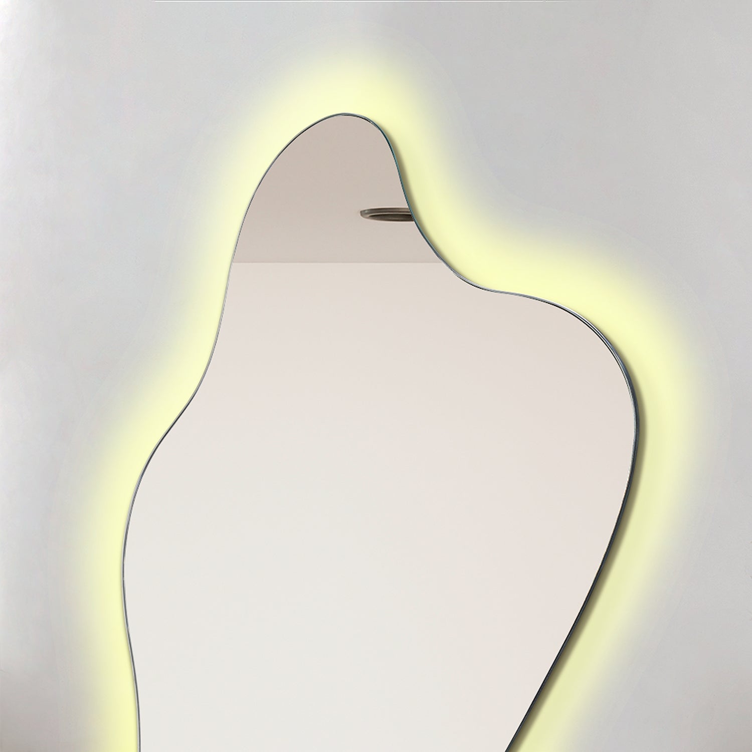 Espejo de Pared Dominic 50x100cm Asimetrico Flotado sin Marco con Luz Led Touch - ESPEJOS DE PARED | Bylmo