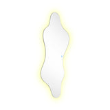Espejo de Pared Dominic 50x100cm Asimetrico Flotado sin Marco con Luz Led Touch - ESPEJOS DE PARED | Bylmo