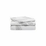 Juego de Sabanas Leaf Gray Blanco para colchón Sencillo 100 X 190 Cm 200 Hilos Con Elastico - SABANAS | Bylmo