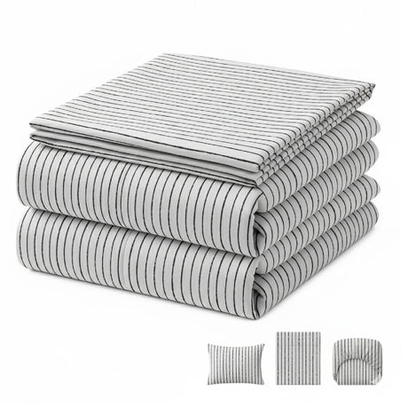 Juego de Sabanas Lunna Print Blanco para colchón Semidoble 120 X 190 Cm 200 Hilos Con Elastico - SABANAS | Bylmo