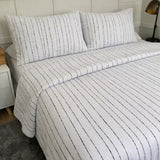 Juego de Sabanas Lunna Print Blanco para colchón Doble 140 X 190 Cm 200 Hilos Con Elastico - SABANAS | Bylmo
