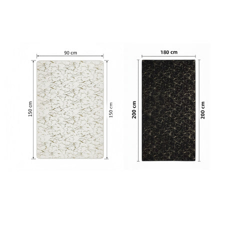Tapete de Sala Gold Negro 150x200cm Rectangular Muy Suave Pet Friendly - TAPETES Y ALFOMBRAS | Bylmo
