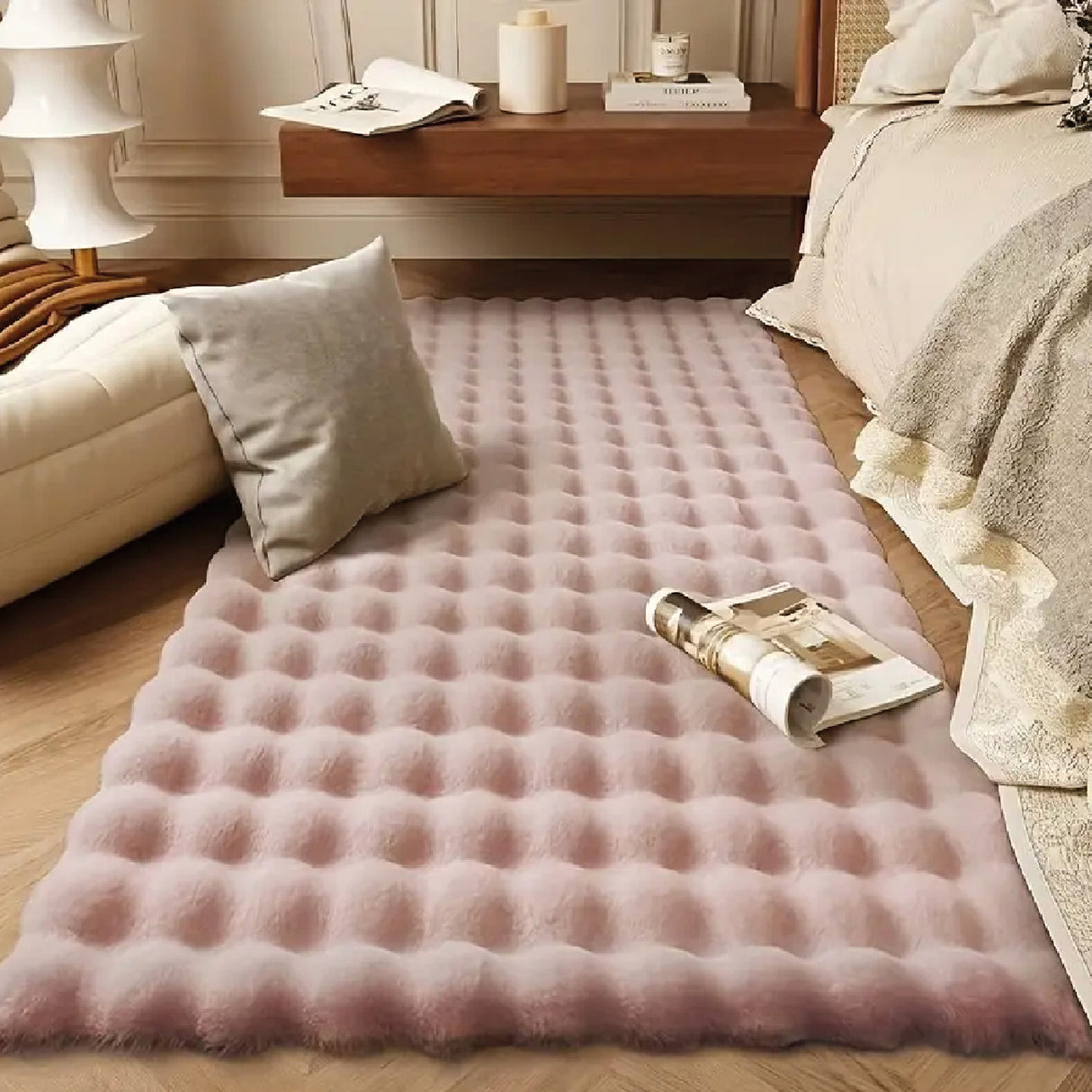 Tapete de Sala Terciopelo Lila 90x150cm Rectangular Muy Suave Pet Friendly - TAPETES Y ALFOMBRAS | Bylmo