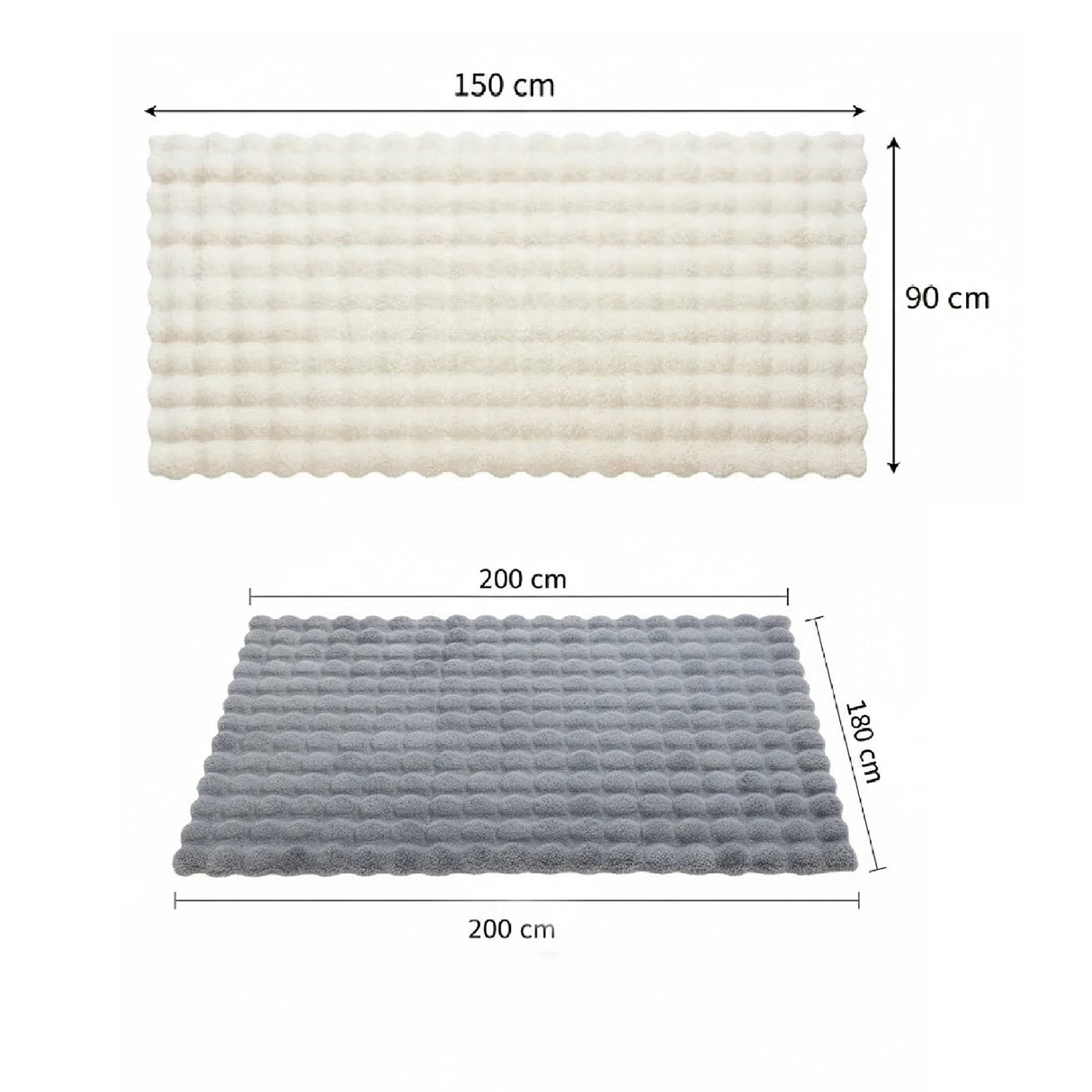 Tapete de Sala Terciopelo Beige 90x150cm Rectangular Muy Suave Pet Friendly - TAPETES Y ALFOMBRAS | Bylmo