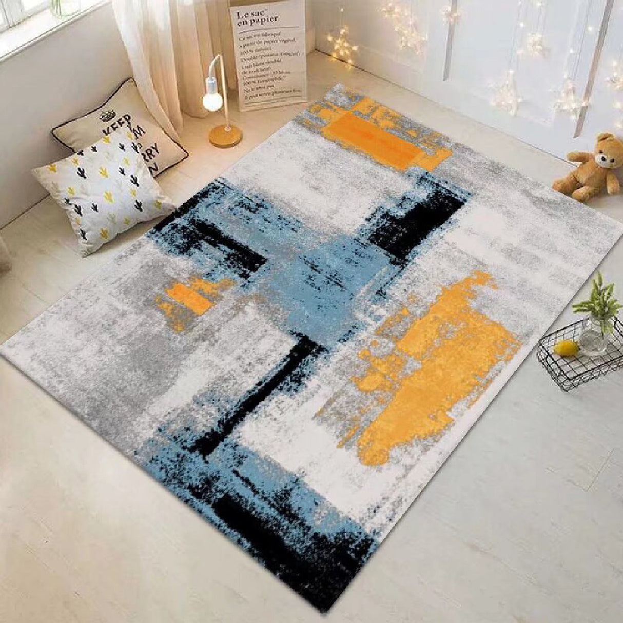 Tapete de Sala Persa Vanguard Petróleo 150x180cm Rectangular Muy Suave Pet Friendly - TAPETES Y ALFOMBRAS | Bylmo