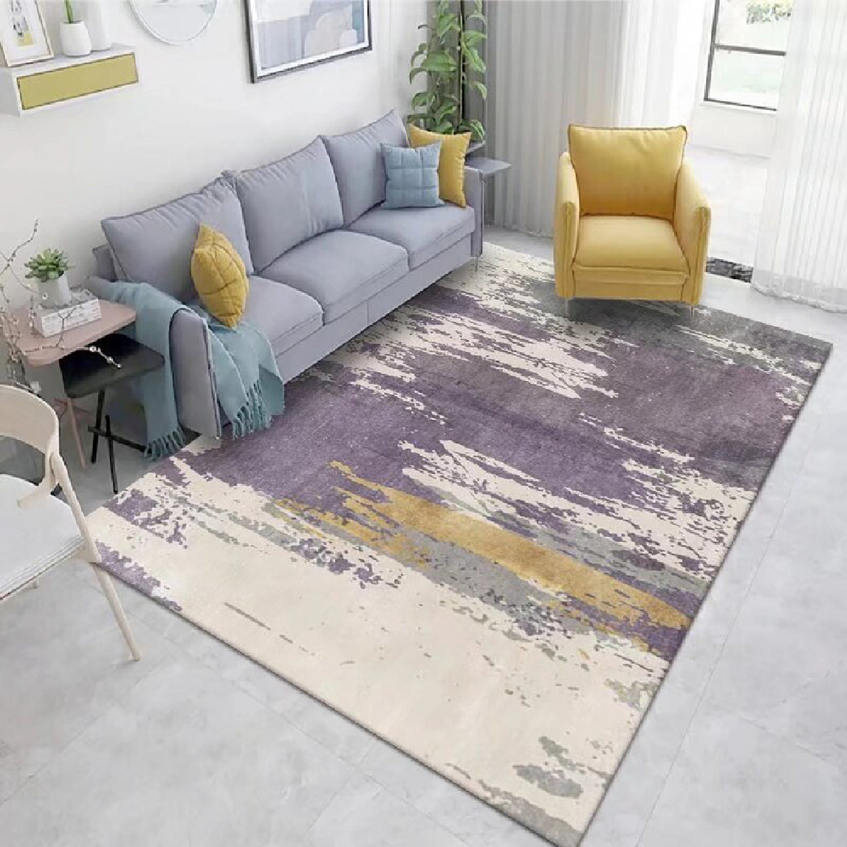 Tapete de Sala Persa Slate Petróleo 150x180cm Rectangular Muy Suave Pet Friendly - TAPETES Y ALFOMBRAS | Bylmo