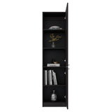 Estantería Home M5 Wengue 45x180.6cm Rectangular con Tres Entrepaños y Dos Puertas - BIBLIOTECAS Y ESTANTERIAS | Bylmo