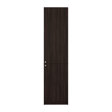 Estantería Home M5 Nogal y Negro 45x180.6cm Rectangular con Tres Entrepaños y Dos Puertas - BIBLIOTECAS Y ESTANTERIAS | Bylmo