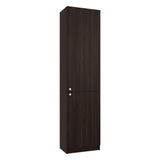 Estantería Home M5 Nogal y Negro 45x180.6cm Rectangular con Tres Entrepaños y Dos Puertas - BIBLIOTECAS Y ESTANTERIAS | Bylmo