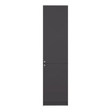 Estantería Home M5 Plomo y Blanco 45x180.6cm Rectangular con Tres Entrepaños y Dos Puertas - BIBLIOTECAS Y ESTANTERIAS | Bylmo
