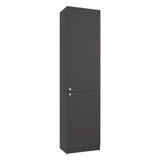 Estantería Home M5 Plomo y Blanco 45x180.6cm Rectangular con Tres Entrepaños y Dos Puertas - BIBLIOTECAS Y ESTANTERIAS | Bylmo