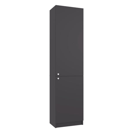 Estantería Home M5 Plomo y Blanco 45x180.6cm Rectangular con Tres Entrepaños y Dos Puertas - BIBLIOTECAS Y ESTANTERIAS | Bylmo