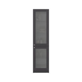 Estantería Home M6 Plomo y Blanco 45x180.6cm Rectangular con Tres Entrepaños y Dos Puertas con Vidrio - BIBLIOTECAS Y ESTANTERIAS | Bylmo