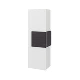 Gabinete de Baño Vanguard Blanco y Wengue 32x97.5cm Rectangular con Dos Entrepaños y Una Puerta - GABINETES DE BANHO | Bylmo