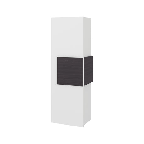 Gabinete de Baño Vanguard Blanco y Wengue 32x97.5cm Rectangular con Dos Entrepaños y Una Puerta - GABINETES DE BANHO | Bylmo