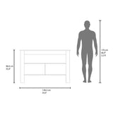 Isla de Cocina Cala Blanco y Fresno 138.3x90cm Con Tres Compartimientos y Un Entrepaño - BARRAS Y MUEBLES AUXILIARES | Bylmo