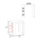 Isla de Cocina Portree Nogal 92x91.3cm Con Tres Compartimientos y Dos Entrepaños - BARRAS Y MUEBLES AUXILIARES | Bylmo