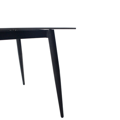 Juego de Comedor Genova Negro 140x75cm Rectangular de Cuatro Puestos con Cuatro Sillas - COMEDORES | Bylmo