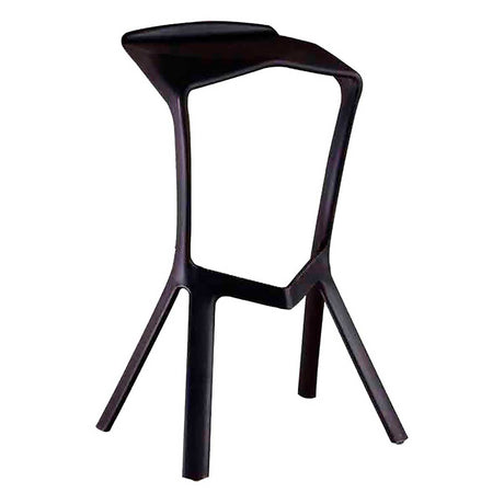 Silla Bar Pizza Negro 45x82cm sin Espaldar y Asisento Rectangular - SILLAS Y BUTACOS | Bylmo