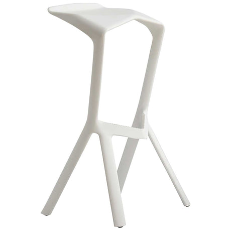 Silla Bar Pizza Blanco 45x82cm sin Espaldar y Asisento Rectangular - SILLAS Y BUTACOS | Bylmo