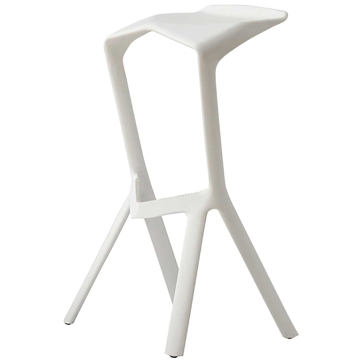 Silla Bar Pizza Blanco 45x82cm sin Espaldar y Asisento Rectangular - SILLAS Y BUTACOS | Bylmo