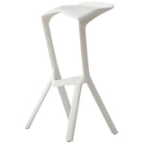 Silla Bar Pizza Blanco 45x82cm sin Espaldar y Asisento Rectangular - SILLAS Y BUTACOS | Bylmo