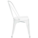 Silla para Restaurante Tolix Blanco 43x84cm con Espaldar y Asisento Ovalado - SILLAS Y BUTACOS | Bylmo