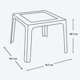 Combo Mesa Infantil Rimax Azul 70.7x50.7cm Cuadrado con Cuatro Sillas - MESAS AUXILIARES | Bylmo