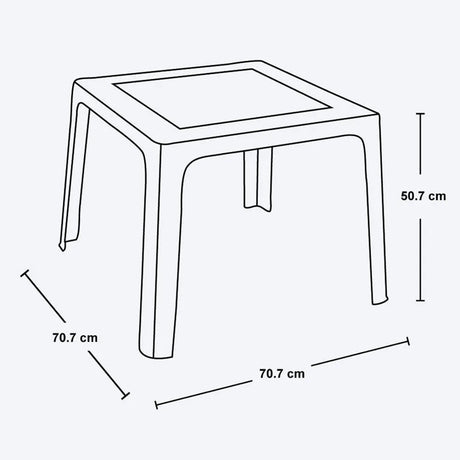 Combo Mesa Infantil Rimax Gris y Lavanda 70.7x50.7cm Cuadrado con Cuatro Sillas - MESAS AUXILIARES | Bylmo