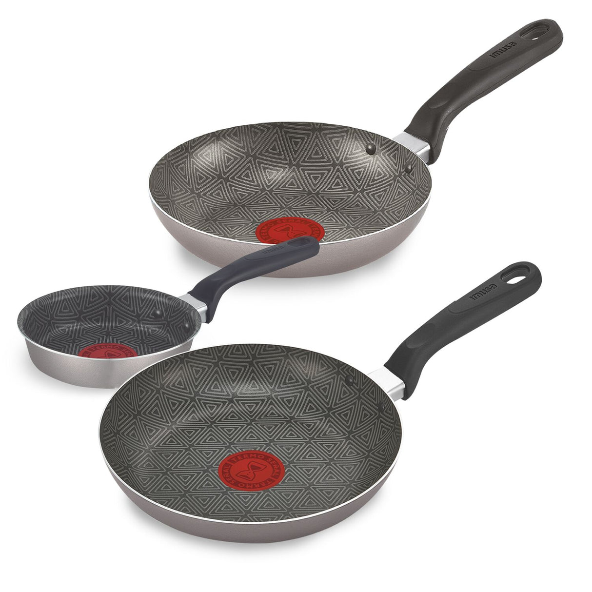 Set de Sartenes Imusa Talent Gris Oscuro 35.5x9.5cm con Tapa y Revestimiento Antiadherente - OLLAS Y SARTENES | Bylmo